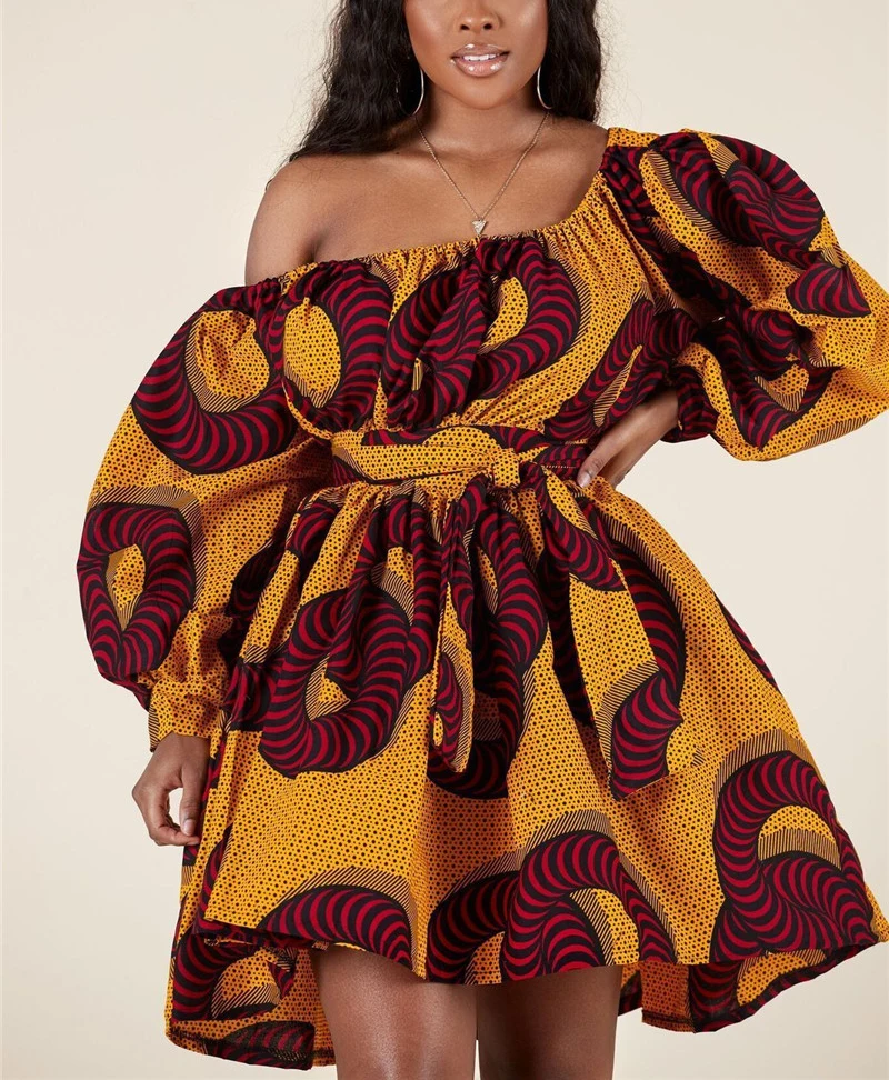 Afrikos Suknelės Moterims Seksualus Peties Off Mini Suknelė Dashiki Genčių Spausdinti Afrikos Suknelė Moterims Afrikos Drabužių, Apsiaustą Africaine Femme