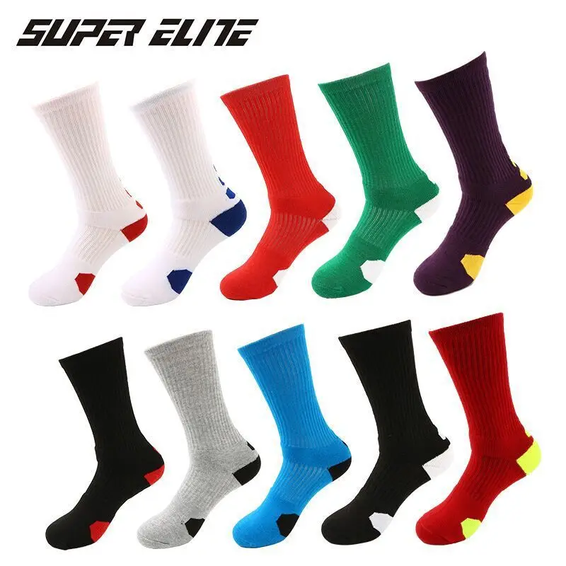Super Elite rankšluostį apačioje lauko šiltas šildymo sporto kojinės krepšinio, jojimo, bėgimo puskojinės, kojinės, Aukšto Saugos Kojinių dviračiu