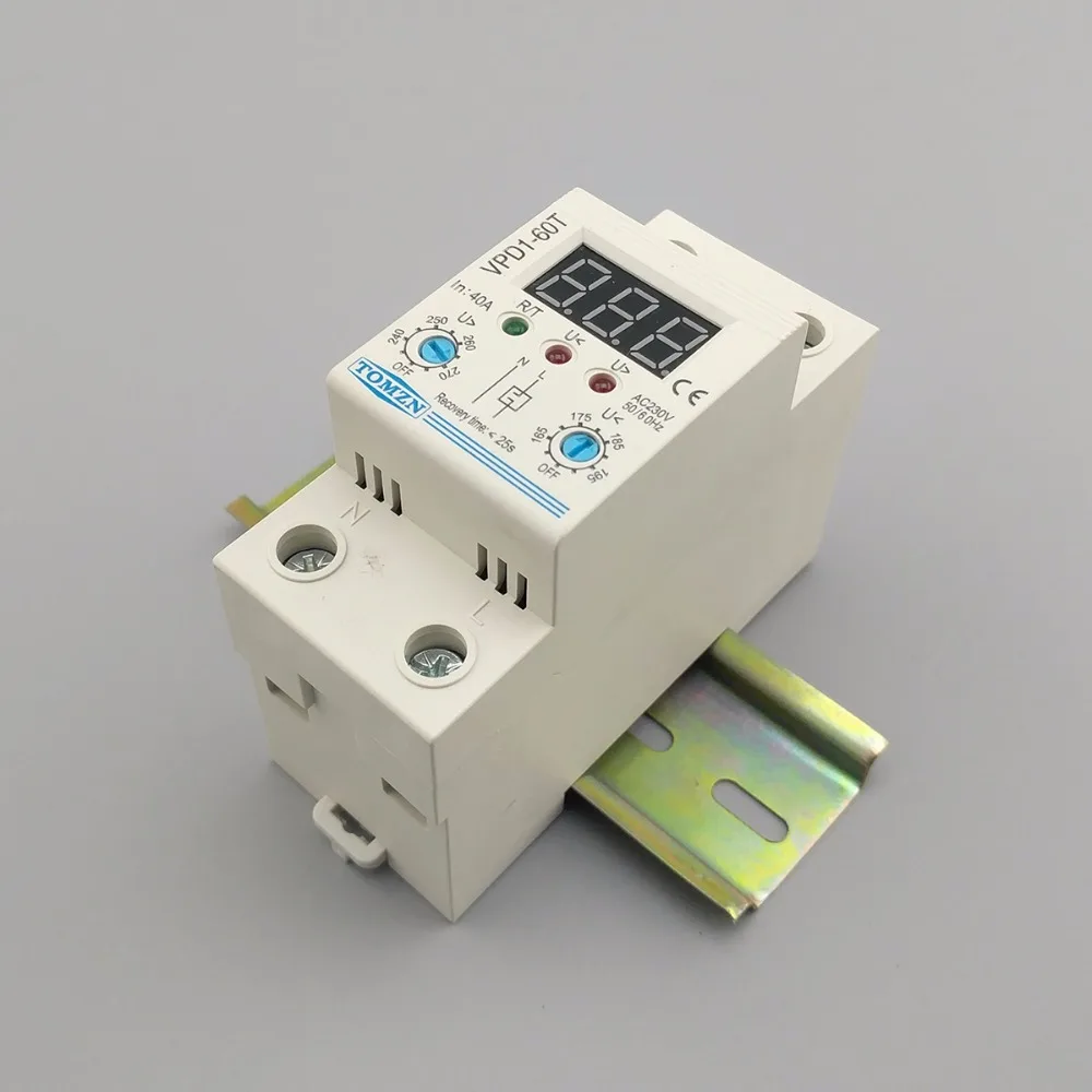 40A 220V, reguliuojamas automatinis pakartotinis per įtampos ir pagal įtampos relinės apsaugos įtaisų, su Voltmeter įtampos stebėti