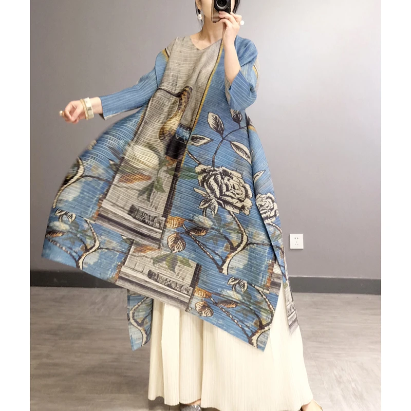 2020 m. ankstyvą pavasarį, naujų Moterų nacionalinės stiliaus suknelė Miyak kartus Mados plius dydis Laisvi ir plonas, elegantiškas amžiaus-sumažinti-line suknelė
