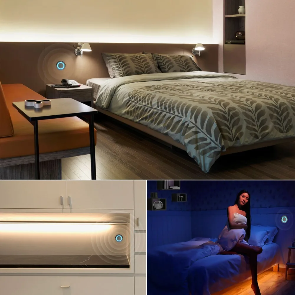Ryškumas Pakoreguotas LED šviesos Juostelės Su sensoriniu Jungikliu, Tolygus Dimeris lempos Juosta Lova Spinta-Drabužinė Miegamajame, Virtuvės apšvietimas