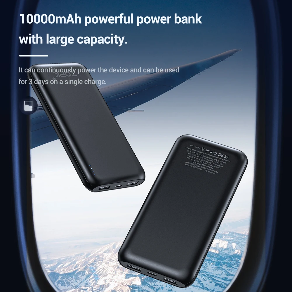 TOPK 10000mAh Galia Banko 18W Greitai Įkrauti 3.0 C Tipo PD Greito Įkrovimo Powerbank Išorės Baterijos Kroviklį Mobiliesiems Telefonams