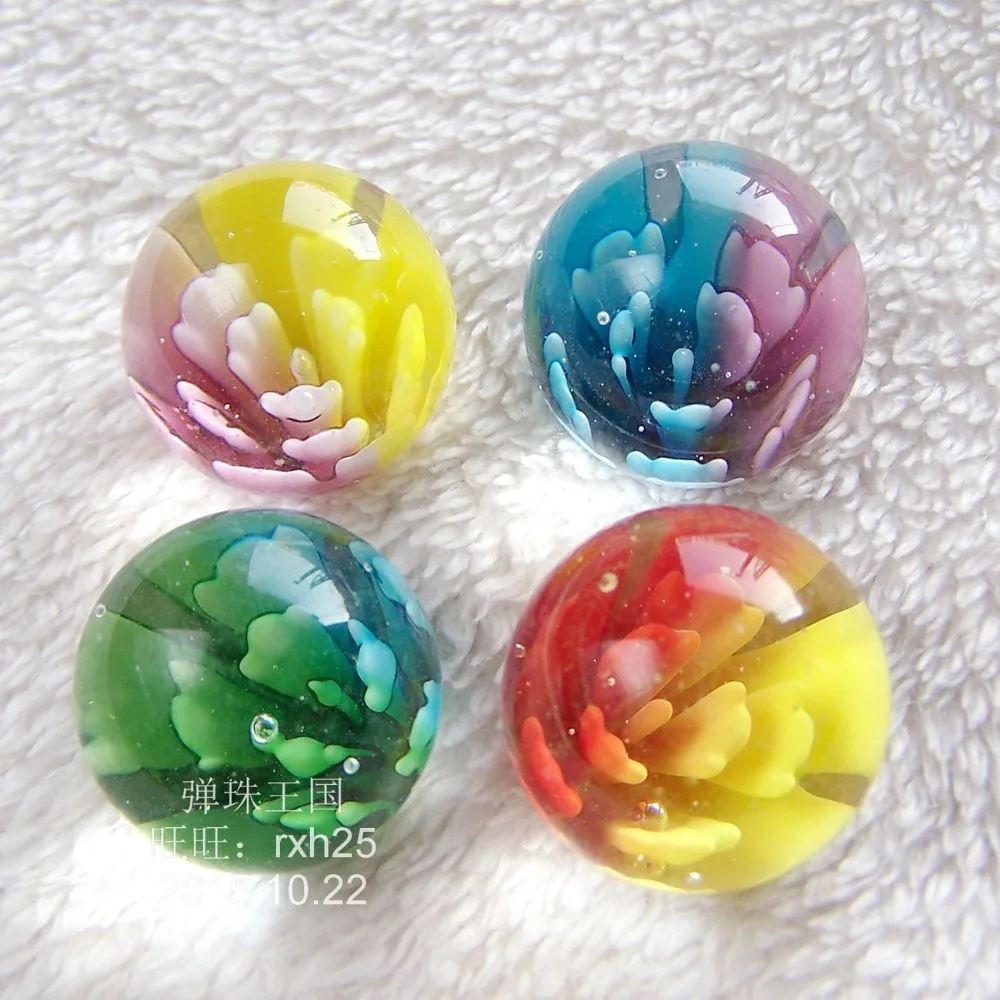 Nemokamas pristatymas 4pcs/daug 25mm rutuliukai Akinti gražus dviejų spalvų 25 mm nuostabų naują stiklo kamuolys Skonį dovanų kolekcija