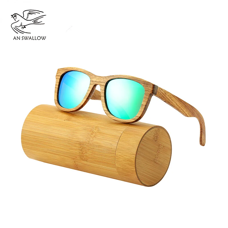 YRA NURYTI prabanga bambuko pirminių spalvų akiniai nuo saulės vyrų markės dizaineris 2020 ponios aikštėje UV400 akiniai nuo saulės