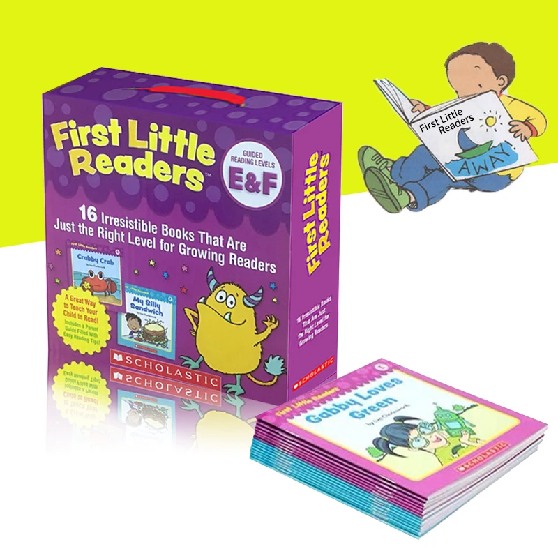 16 Knygų/set Pirmoji Mažai Skaitytojų EF Išmokti Skaityti Tėvams Švietimo Žaislai Klasėje, anglų kalba, Istorija, Knygos Vaikams