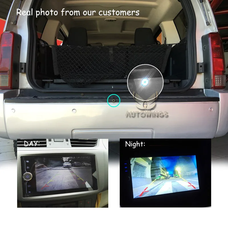 18,5 mm Gręžimo Skylės Automobilių Stovėjimo aikštelė, Atsarginės Atvirkštinio Galinio vaizdo Kamera 8 LED Naktinio Matymo 170 Laipsnių Mini Vandeniui Color CCD Vaizdo