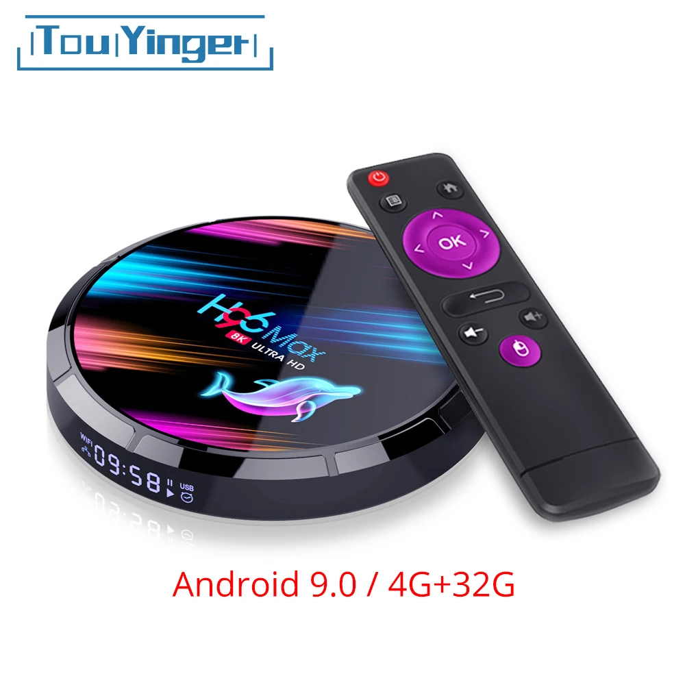 TouYinger H96 MAX X3 Android 9.0 TV Box Amlogic S905X3 4GB 32GB 2.4 G 5G Wifi, Bluetooth 1000M USB3.0 AV SPDIF Iki 8K Top Box
