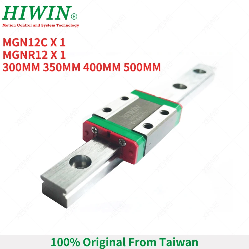 HIWIN MGN12C skaidrių blokas vežimas su 300mm 350mm 400mm 500mm MGN12 Linijinis Vadovas Geležinkelių 12mm Miniatiūriniai CNC komplektas