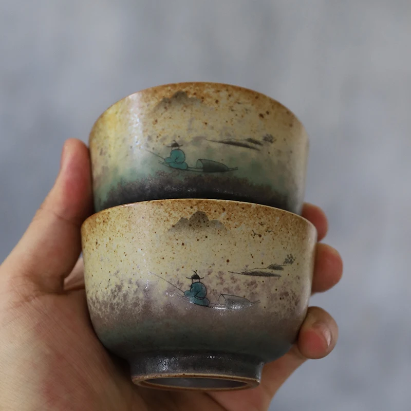 LUWU keramikos teacup kalnų handmadetea taurės kinijos kung fu taurės 90ml