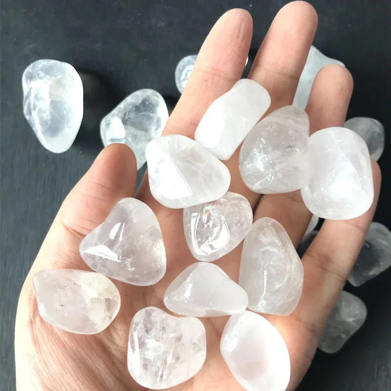 100G Natūralaus Akmens Mineralinių Kristalų Didelio Dydžio Baltos spalvos Kvarco Kristalų Žvyro Gydymo 