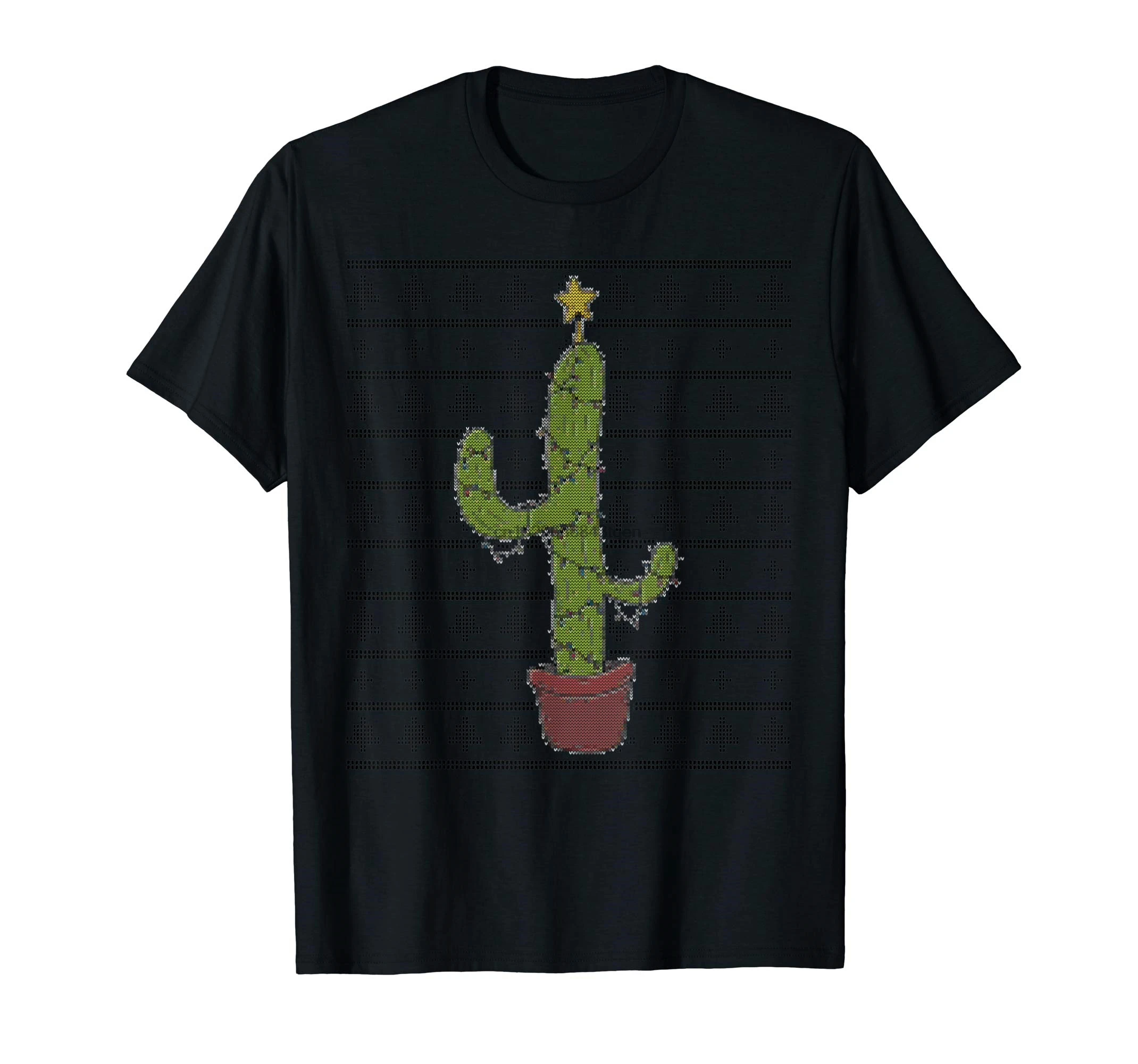 Meilužis T-Shirt-vyriški T-Shirt-Black(1) Bjaurusis Kalėdų Kaktusas