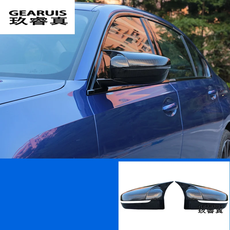 Automobilio stilius Anglies pluošto BMW G20 G28 2020 galinio vaizdo veidrodžio Korpuso rėmelis durų Ragų apdailos Dangtelius, Lipdukai, Auto priedai