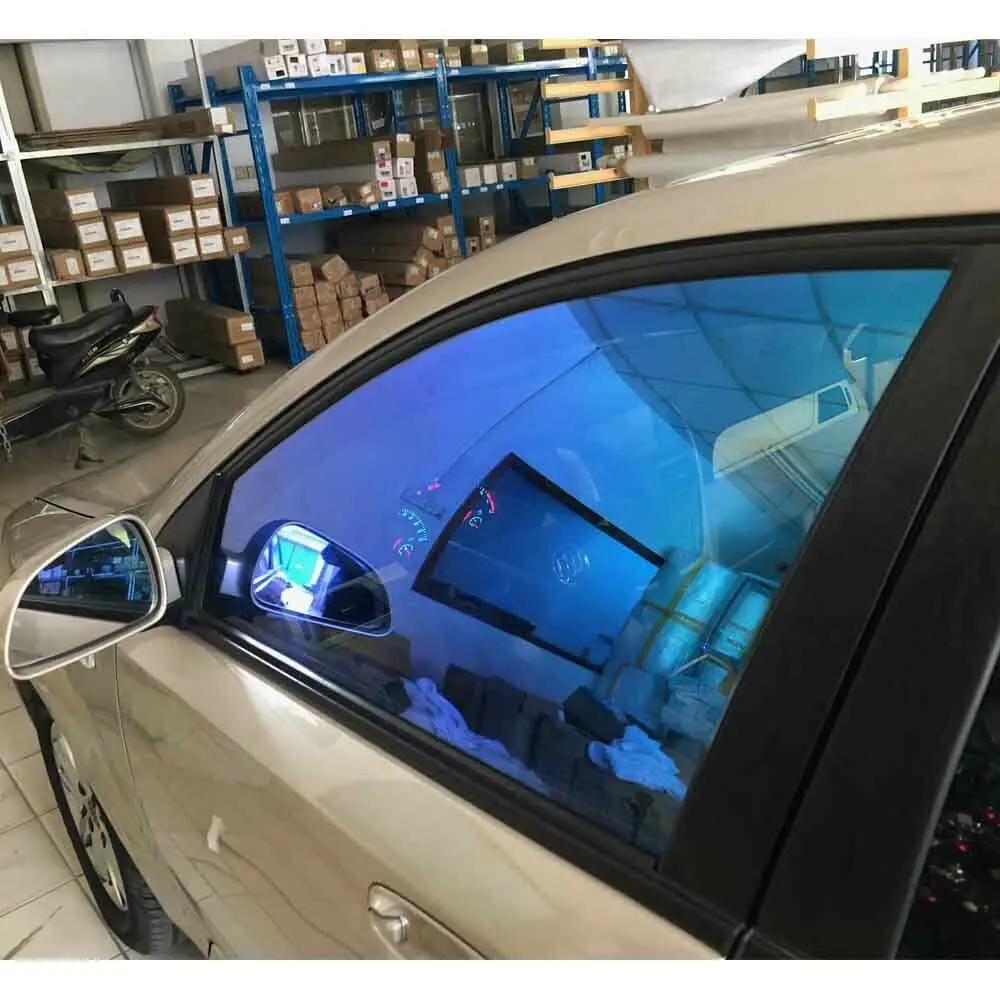 Sunice Chameleonas Lango Atspalvis, saulės atspalvis, spalvinga langų plėvelė auto automobilių stiklo lipdukas dekoratyvinis privatumo automobilių folijos 0.5x1m