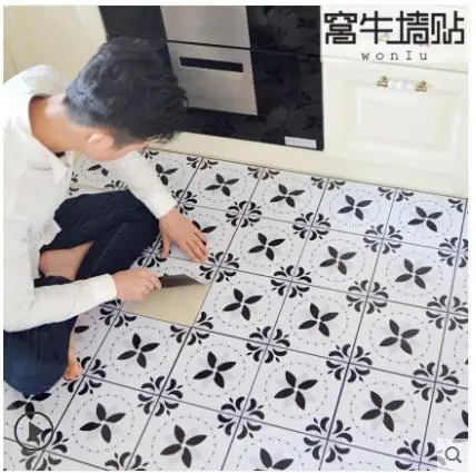 Vonios kambarys anti-slip grindų plytelių vandeniui lipdukai dekoratyviniai sienų lipdukai virtuvės grindų kilimėlis tapetai lipnios -10