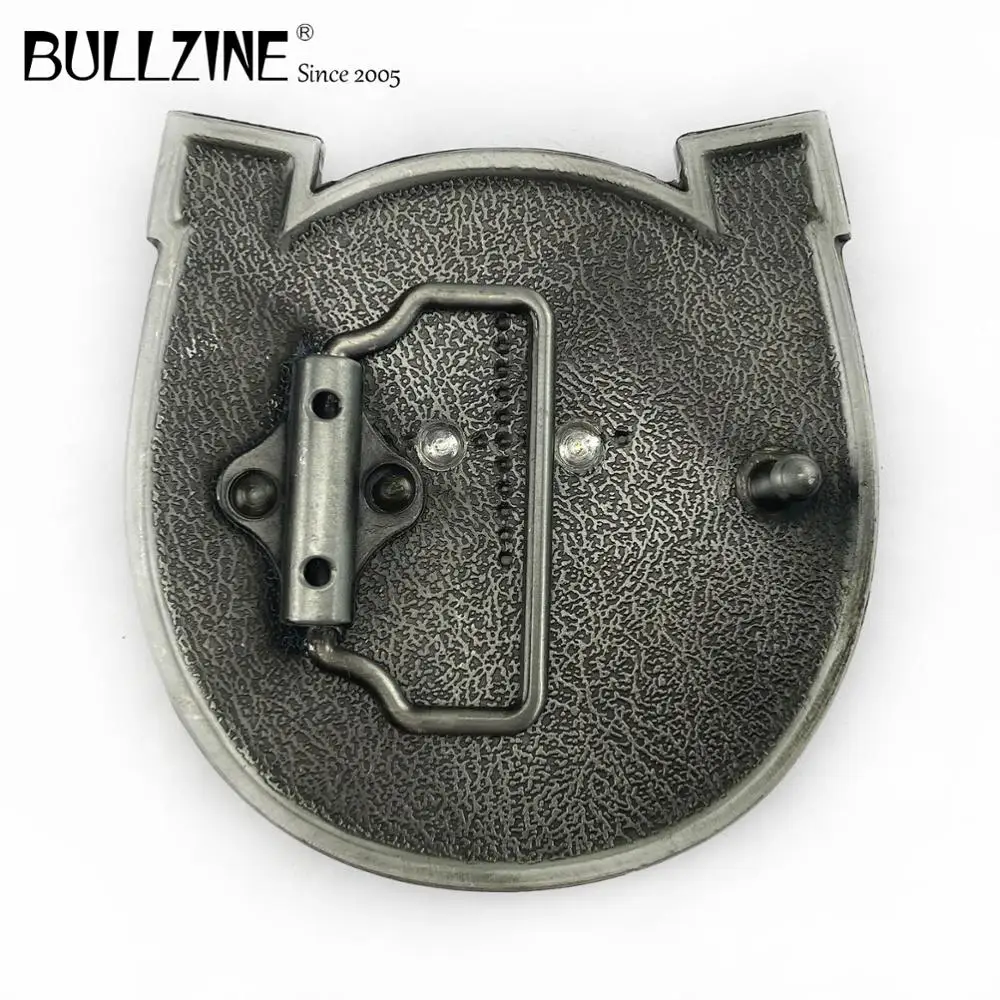 Į Bullzine didmeninė vakarų žirgo galvos diržo sagtis su alavas apdaila FP-03623 už 4cm plotis kabinti ant diržo