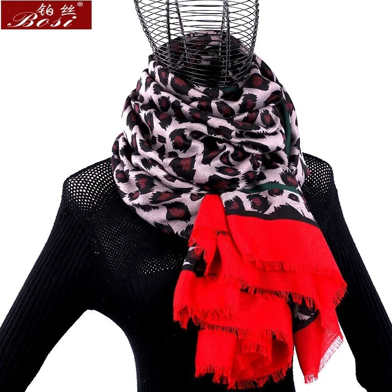 Šalikas sjaal luipaard spausdinti skaros, šilta medvilnė hijab moterų mados poncho sjaal negabaritinių prabangos prekės ilgi šalikai, šaliai, kaklaskarės didelis schal naujas