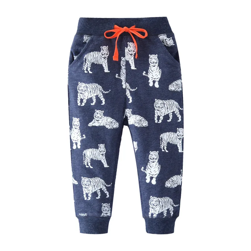 Šokinėja kūdikių berniukų drabužiai sweatpants su spausdinta tigras gyvūnų vaikai kelnių kelnės rudenį, žiemą, vaikų drabužiai berniukams sweatpant