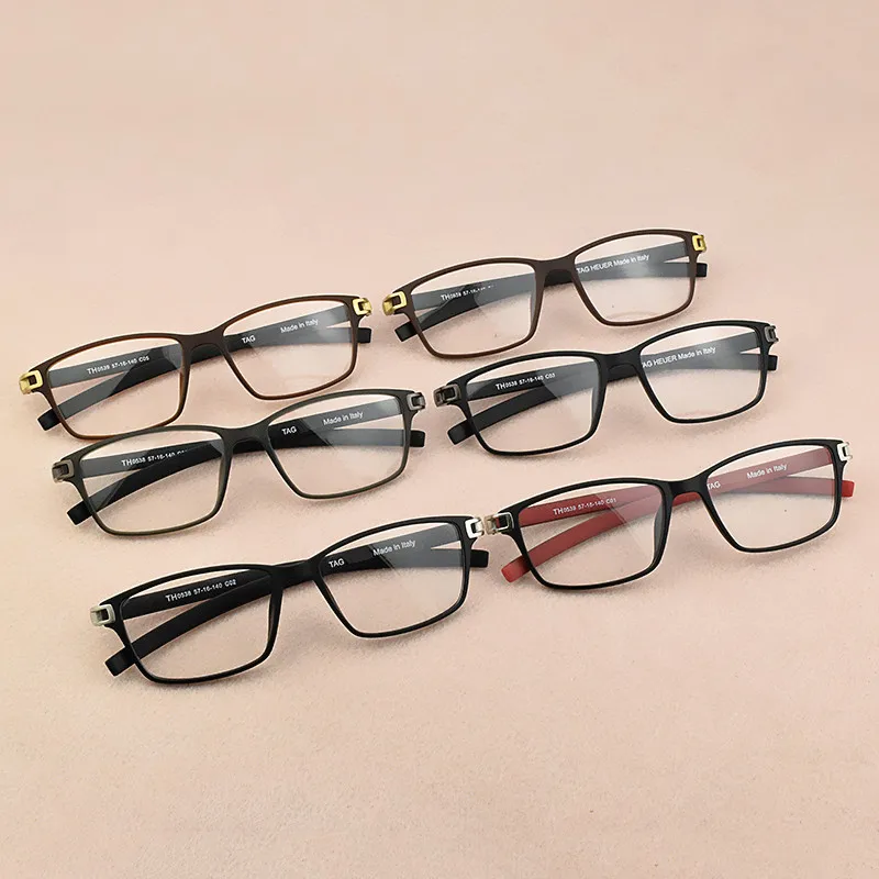 ŽYMEKLĮ Prekės ženklų akinių rėmelių vyrų Kvadratinių Ultralight TR90 akiniai rėmeliai vyrų kompiuterio trumparegystė akinių rėmeliai TH0538 akiniai