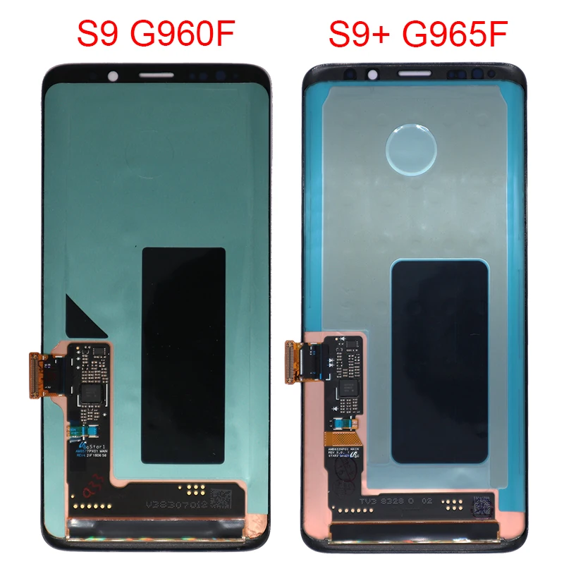 Dead Pixel S9 SM-G960F LCD Samsung Galaxy S9 Plus Ekranas Su Rėmu Galaxy S9 Plus G965A LCD Ekranas Touch Panel Asamblėja