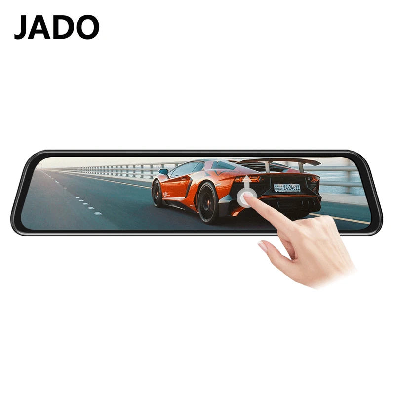 JADO G840S Priekiniai 1296P Galiniai 1080P 12-colių Automobilių Dvr vaizdo Kameros Objektyvas Vairuotojo Vaizdo įrašymo Brūkšnys Cam 24 Val., Automobilio Galinio vaizdo Kamera