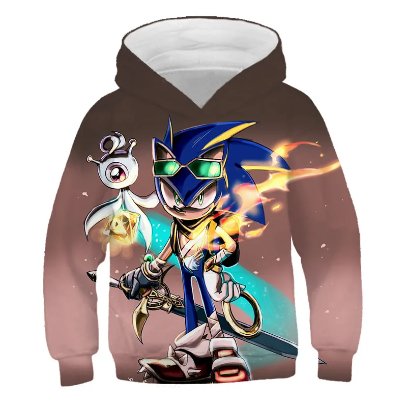 Nauja vaikų hoodie populiarus Sonic the hedgehog spausdinami vaikų berniukas marškinėliai ilgomis rankovėmis hoodie rudenį atsitiktinis hoodie