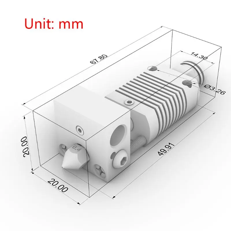 1Set 1.75 mm 24v Metalo Hotend Ekstruzijos Galvos Rinkinį su 0,4 mm, purškimo Antgalis Anet ET4 3D Spausdintuvo Dalys, Priedai
