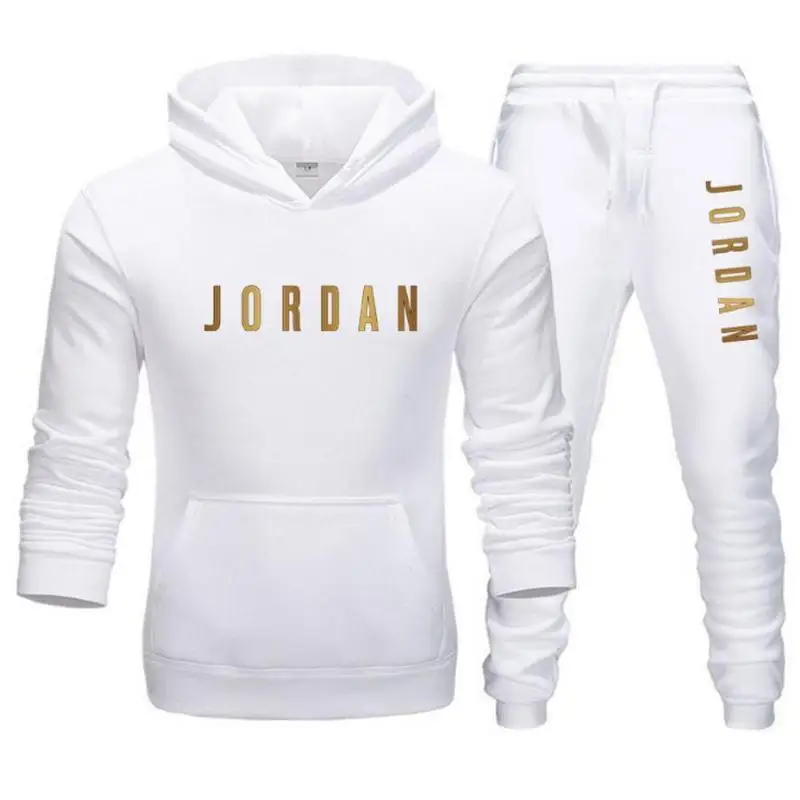 Traje de marca Jordanija 23 con letras para hombre, ropa deportiva,traje deportivo con capucha y pantalones,ropa deportiva neoficialių