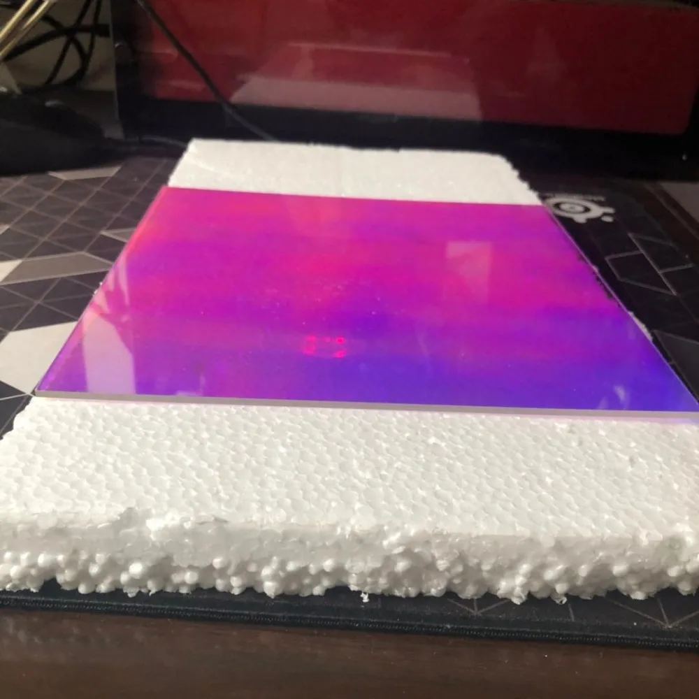 Naujų spalvų Lazerio PMMA, organinio Stiklo plastiko Lakštas, akrilo lenta organinio stiklo polimetilmetakrilatą skaičius 2/3/5mm, storis 200*200mm