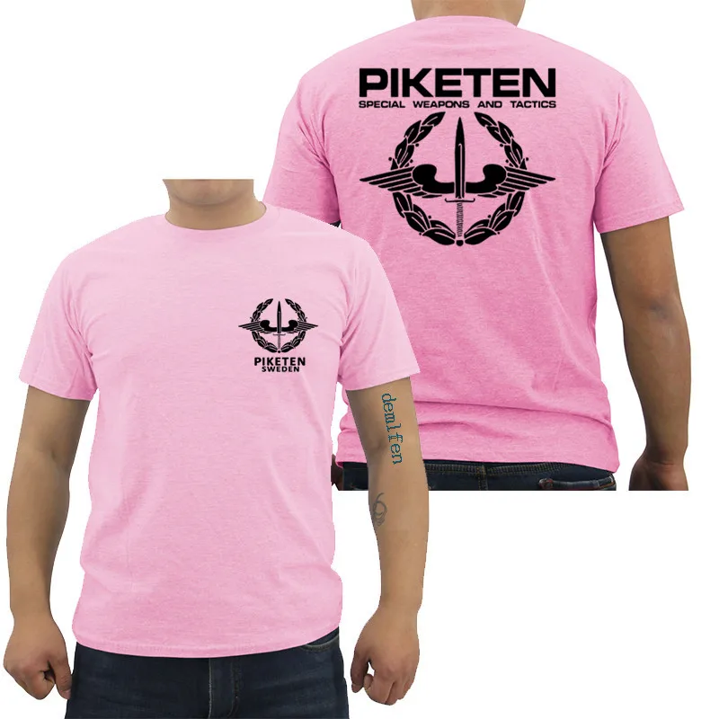 Švedija švedijos Polisen Polis Piketen Piketenheten Swat T-marškinėliai Vyrams trumpomis Rankovėmis O-kaklo Medvilnės Marškinėliai Cool Tee Viršūnės