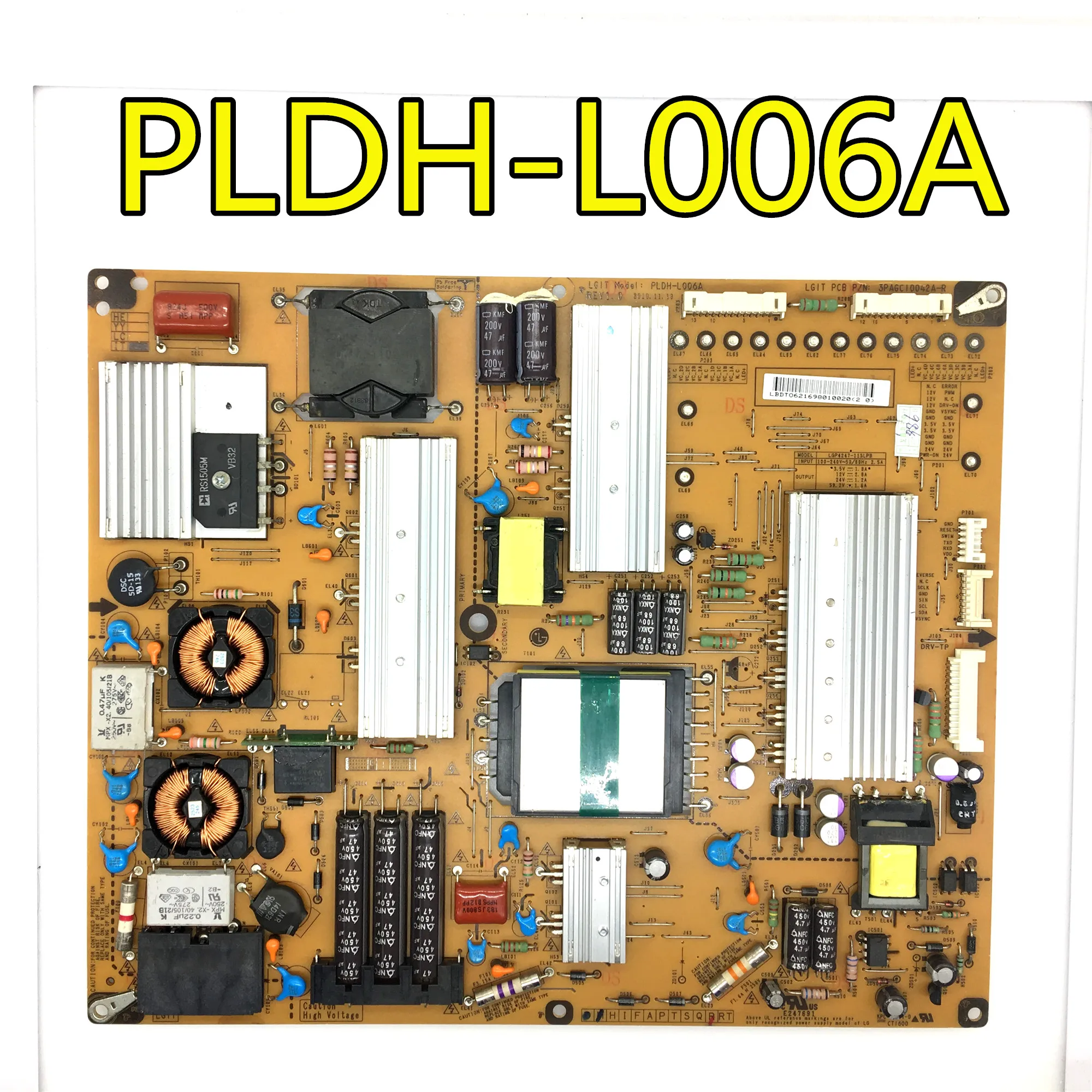 Bandymo darbai LG LGP4247-11SLPB PLDH-L006A REV1.0 47LW5500 47LW4500 LCD LED TV maitinimo valdyba