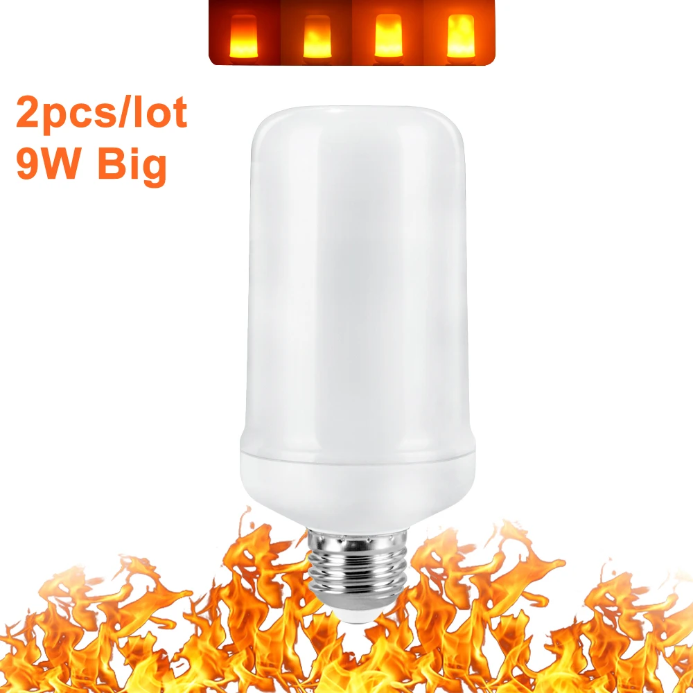 Originalus Gamyklos E27 E14 LED E26 Liepsnos Poveikis Lemputės AC85-265V Gaisro brūkštelėdami lemputė namų dekoro lempos ampulä-led 5W 9W 7W