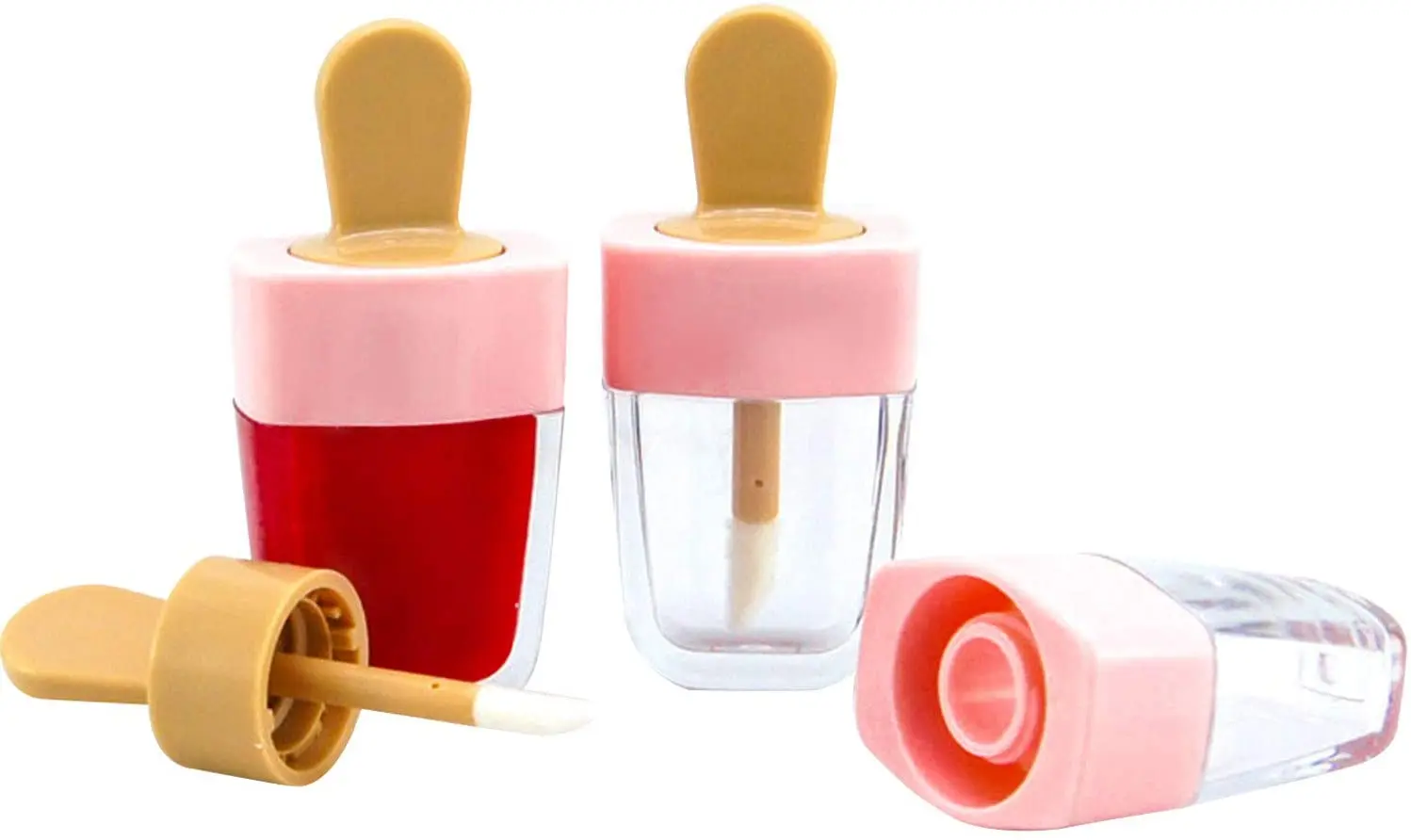 20 Vnt Tuščias Lūpų Blizgesys Vamzdžiai Pink Ice Cream Formos Lūpų Blizgesys Konteineriai Daugkartiniai Lūpų Balzamas Vamzdis Butelių 