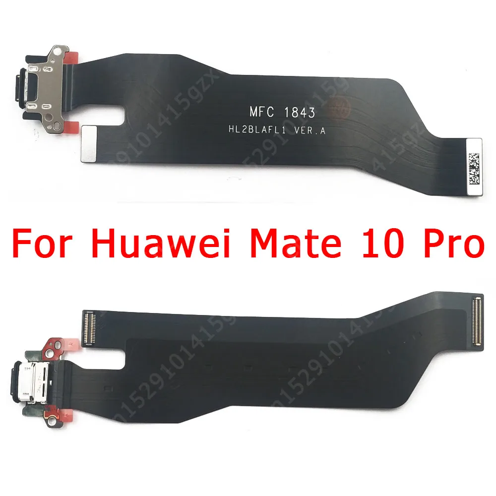 Originalus USB Mokestis Uosto Huawei Mate 10 Pro Mate10 10Pro Įkrovimo PCB Doko Jungtis, Flex Kabelis Pakeitimo Atsarginės Dalys