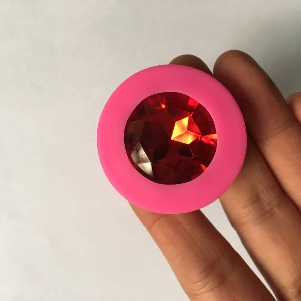 Naujas Stilius Atsitiktinių Spalvų Išangę Žaislai Artimųjų 80*35 mm Silikono Analinis Žaislai Silikono+Kristalų Papuošalai Butt Plug Analinis dildo Užpakalį kamuoliai