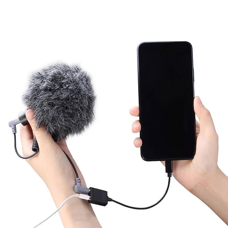 Sairen Universalus Realaus Laiko Įrašymo Adapterio Kabelis, skirtas Įrašyti Mikrofono Tipas-C Adapterio Kabelį DSLR Išmanųjį telefoną Adatper Kabelis