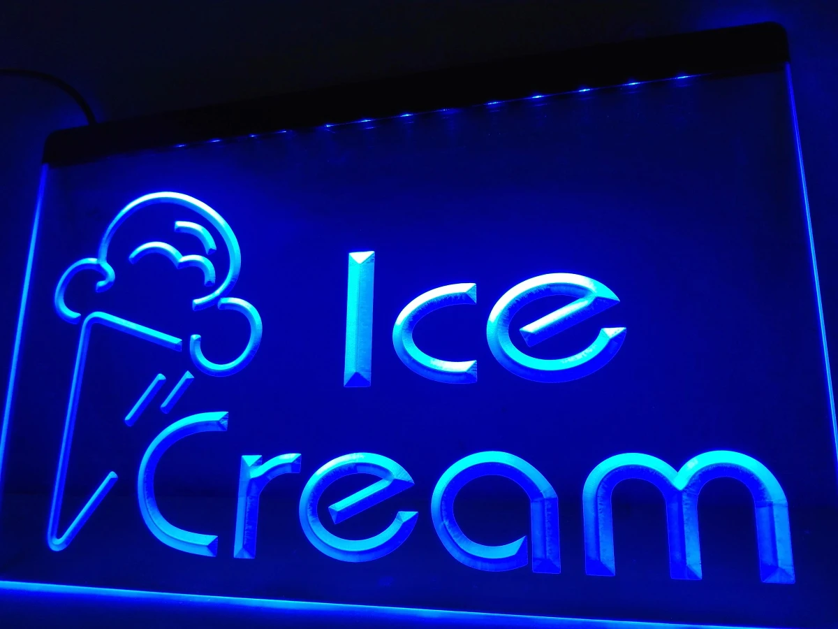 LB462 - Naujausias Ledų Kavinė Logotipą, LED Neon Light Pasirašyti namų dekoro amatai