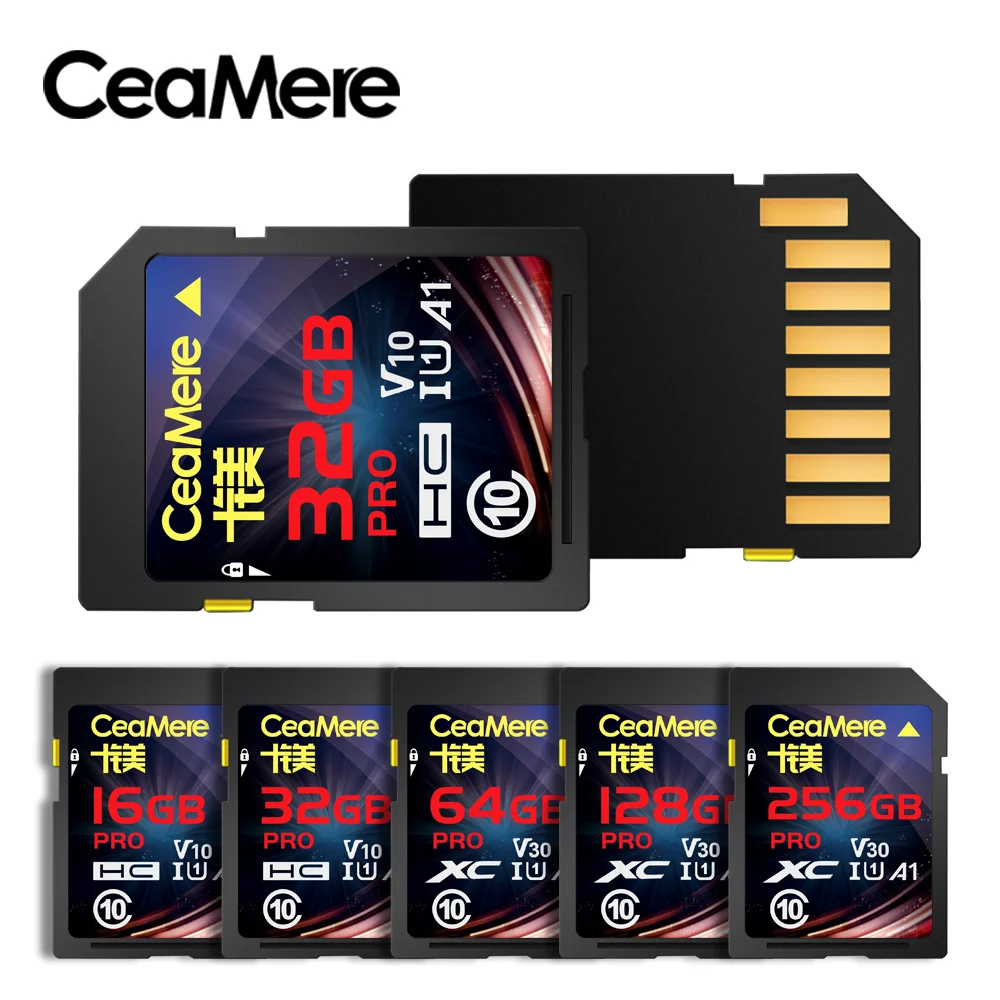 CeaMere SD Kortelę 256G 128GB 64GB 32GB 16GB XC HC 