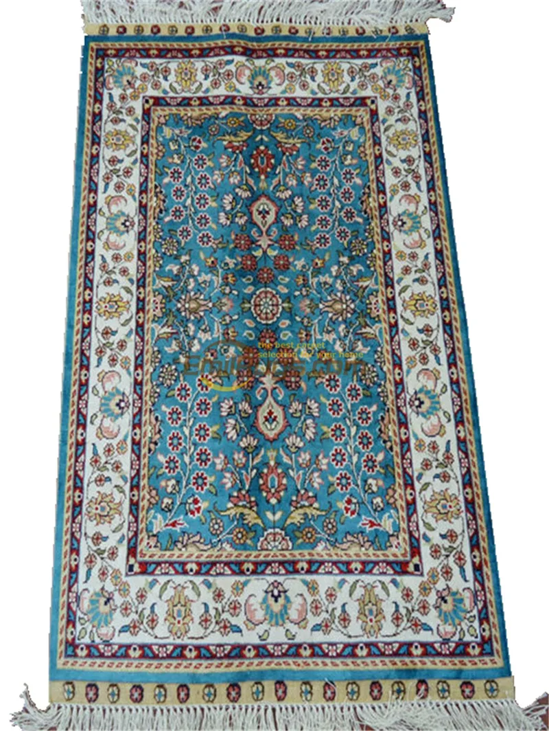 Stačiakampio formos rankų darbo persų kilimų šilko kilimų, šilko kilimas