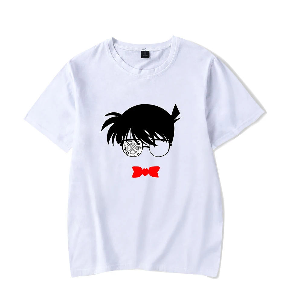 Atsitiktinis Detective Conan t-shirt Vyrai Moterys Medvilnės trumpomis Rankovėmis Marškinėliai Vasaros Mados Anime Detective Conan berniukams, mergaitėms, rausvos spalvos, trišakius