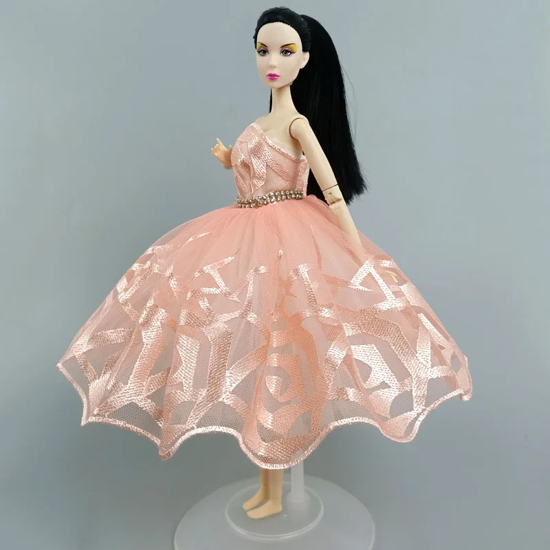 Aukštos Kokybės Baleto Tutu Suknelė Barbie Lėlės Komplektus Drabužių 1/6 Lėlės Priedai kalnų krištolas 3 sluoksnių Sijonas Šalis Suknelė 