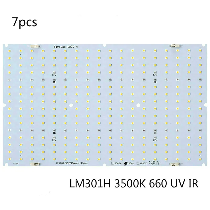 Led Lm301h 3000/3500K UV SPINDULIŲ PCB Lenta 7pcs 