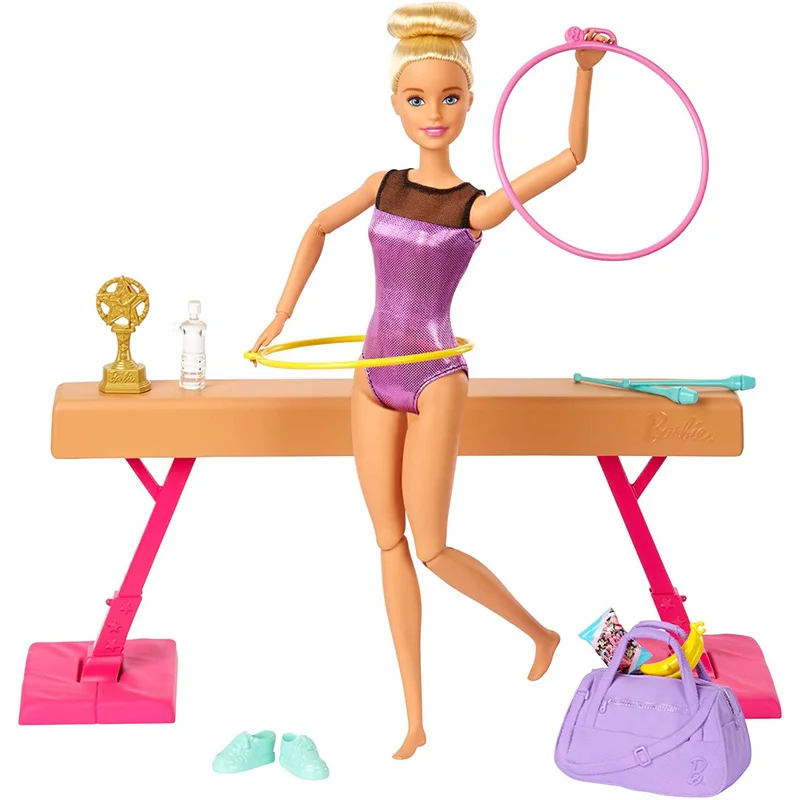 Originalias Barbie Lėlės Veislės Gimnastas Su Lėlės Drabužių Priedai Nustatyti Sportas Mergina Žaisti Namus, Žaislų Mergaitėms Dovanų