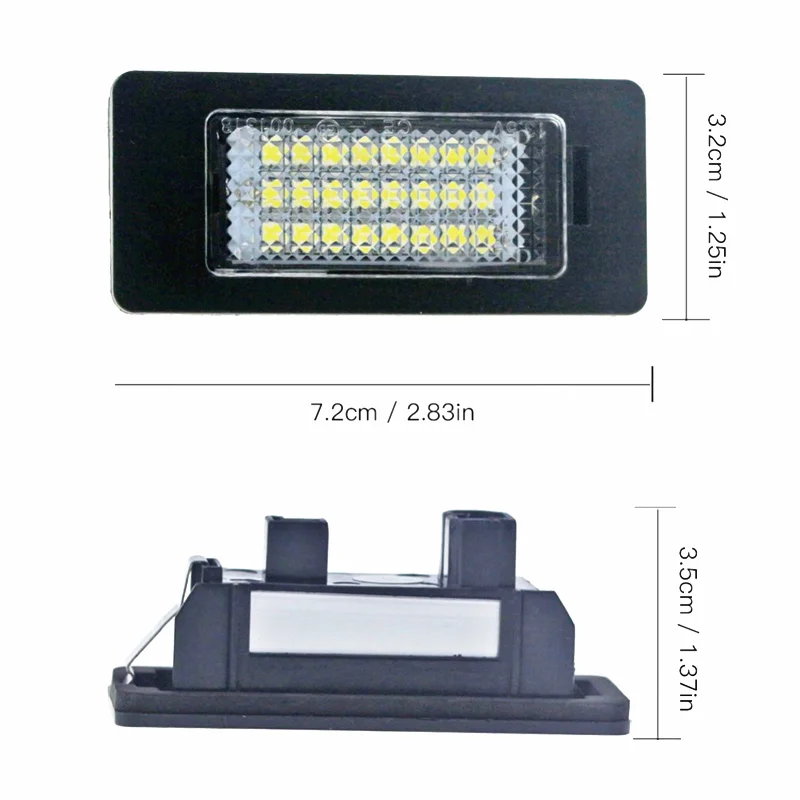 2vnt Auto LED Licenciją Plokštelės Šviesos diodų (Led) Skaičius lempos Canbus Ne Klaida BMW E82 E88 E39 M5 E70 