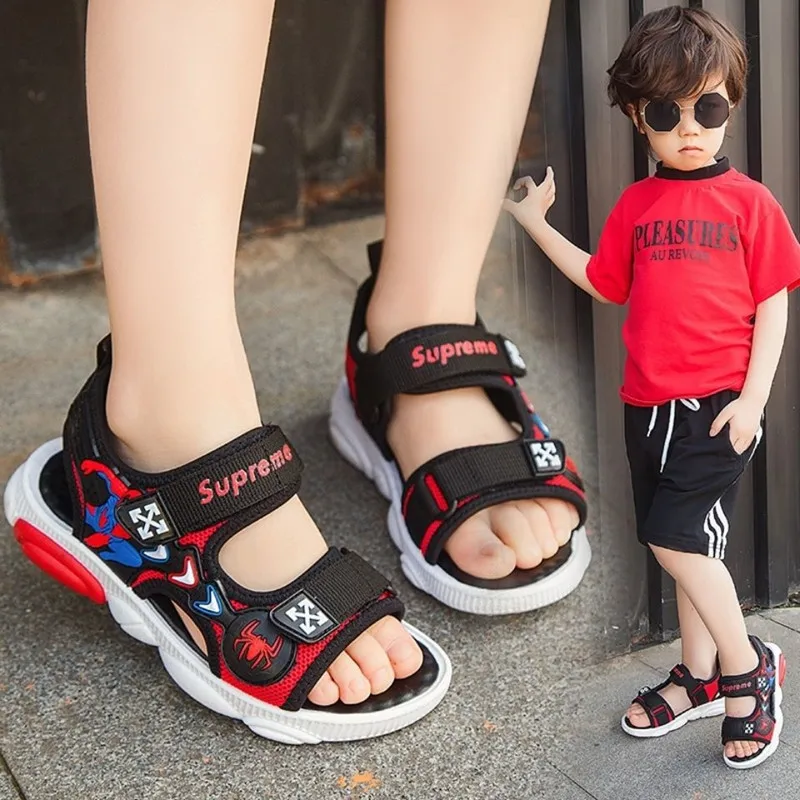 Kūdikių patogūs sandalai 2020 metų vasaros naują berniukas mergaičių paplūdimio bateliai vaikams laisvalaikio sandalai vaikus mada sporto basutės dydis 26-36