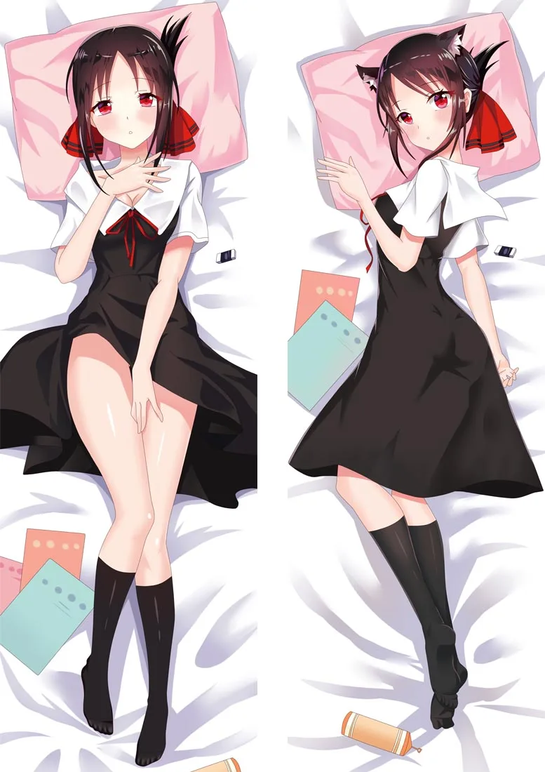 Anime Kaguya-sama Meilė Yra Karo pagalvių užvalkalus Dakimakura atveju Seksuali mergina 3D dvipusė Lovos Kūno Hugging užvalkalas 05