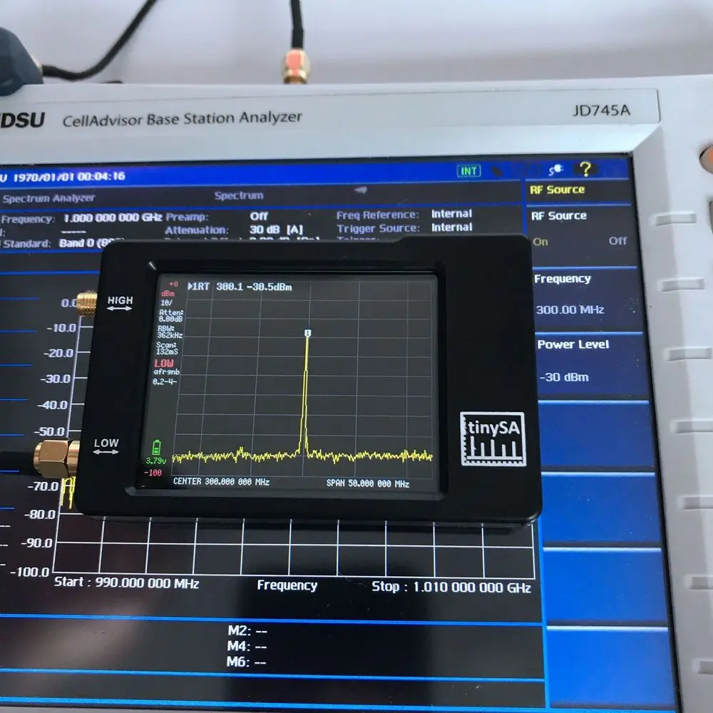 2.8 colių TFT Oscilloscope Varžinio Jutiklinis Ekranas Spektro Analizatoriai Rankena Maža Spektro Analizatorius 100kHz～350MHz Matavimo