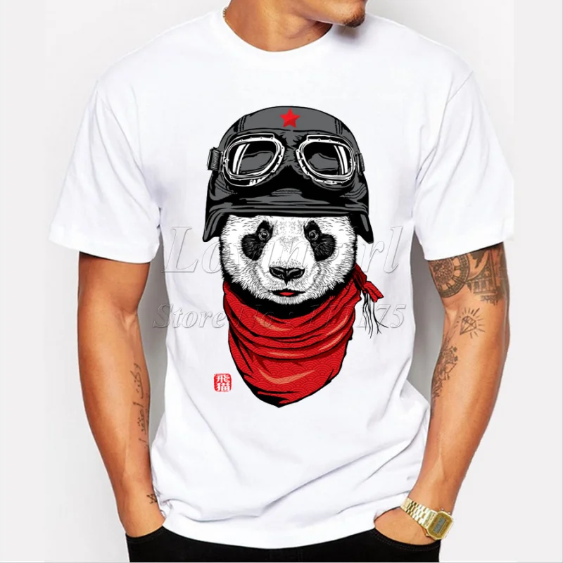 Naujausias 2019 vyrų mados trumpas rankovės mielas panda atspausdintas t-shirt Harajuku juokinga tee marškinėliai Hipster O-kaklo kietas viršūnes