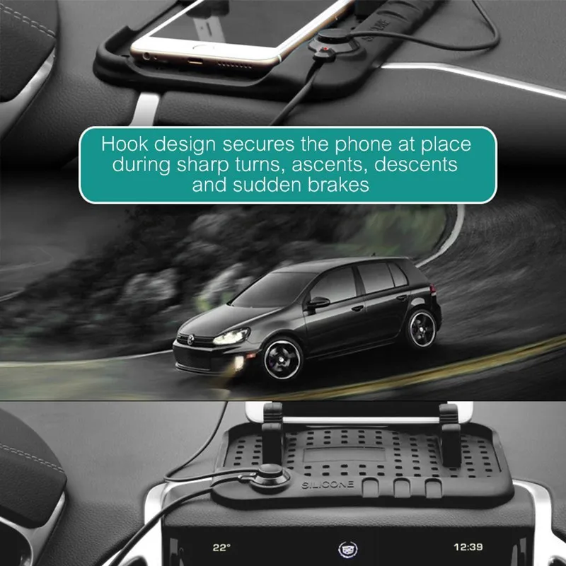 TOTTIDAY Automobilio, Mobiliojo Telefono Laikiklis Reguliuojamas Laikiklis GPS įkrovimo prietaisų Skydelio laikiklis Su Magnetine USB Duomenų Kabelį, Skirtą 