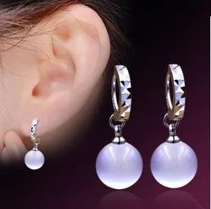 2016 Naujų atvežimas nemokamas pristatymas natūralus baltasis perlas 925 sterlingas sidabro ponios'clip auskarai papuošalai skatinimo dovana