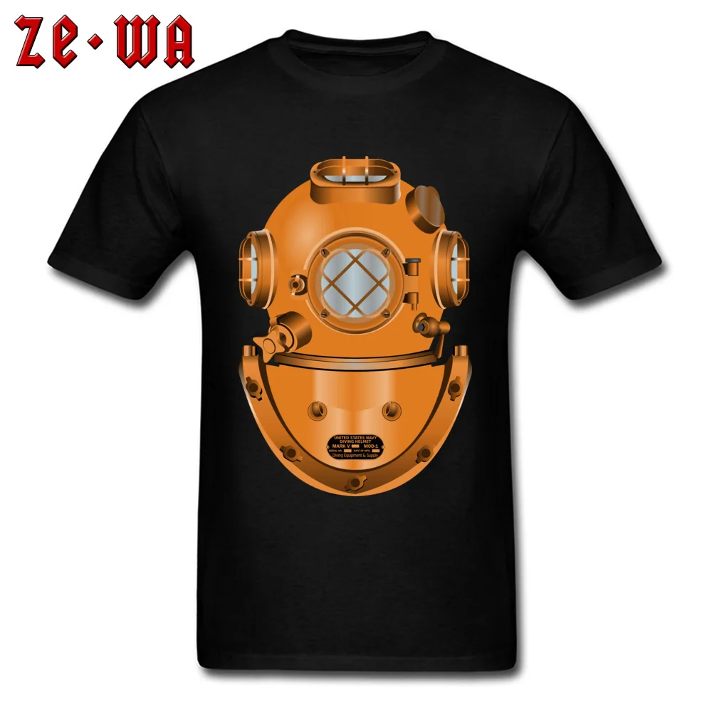 Naujas 3D Vyrų T-shirt Nardymo Šalmas Tees Crazy Tee Marškinėliai Punk Stiliaus Marškinėliai Aukščiausios Kokybės Medvilnės Drabužius Juodas Lašas Laivybos